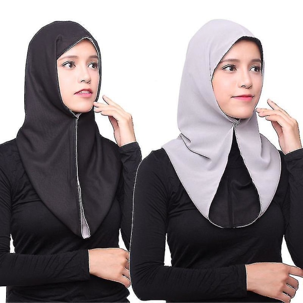 Chiffon Al Amira islamisk muslimsk hijab tørklæde Dobbeltsidet sjal fuld halsbetræk Dame tørklæde