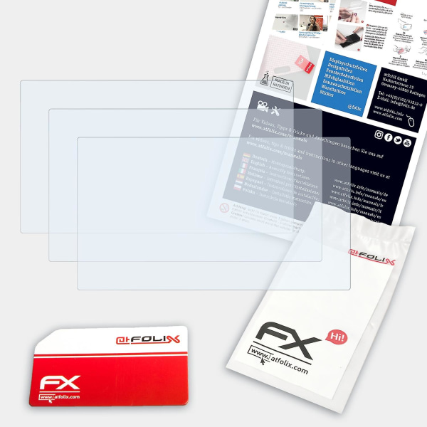 atFoliX 3x Schutzfolie Compatibel Blackmagic Design URSA Mini Displayschutzfolie klar