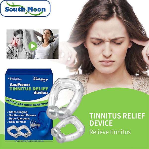 2x Tinnitus Relief Device för ringande öron Stoppar öronringning för män och kvinnor