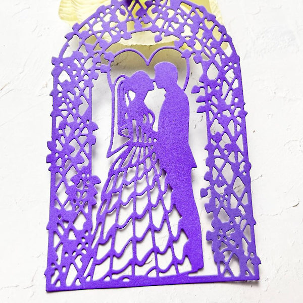 Bröllopsram Metallskärformar Präglingsmall Stencil Scrapbooking Kort