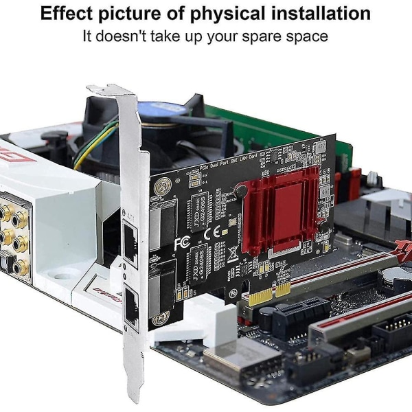 Dual-port Pcie Gigabit netværkskort 1000m Pci Express Ethernet-adapter med 82576 to porte Lan Nic