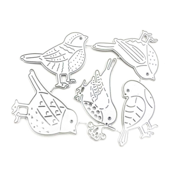 Fugle Metal Skæredør Stencil Diy Scrapbooking Album Papirkort Skabelon Form Embossing Craft