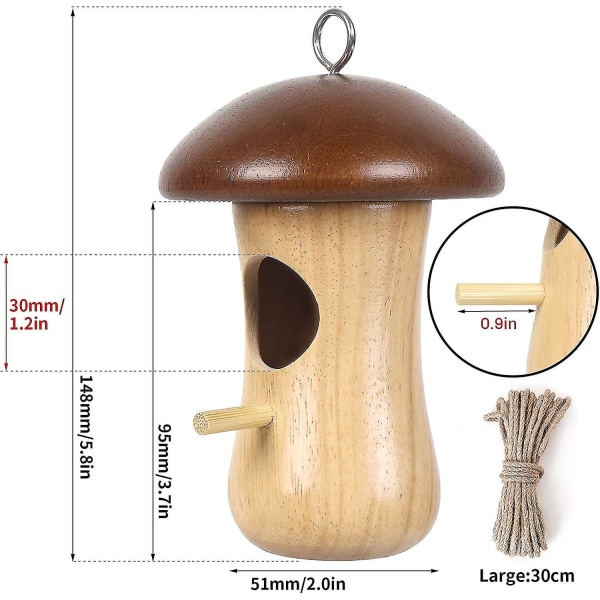 Hummingbird House Mushroom Trä Hummingbird Hus För Utomhus För Häckning Trädgårdspresenter Hem Gar