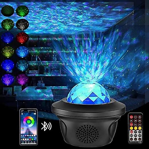 Starry Night Light Projection Laser Light Flame Bluetooth Music Atmosphere Full Sky Star Effect Light