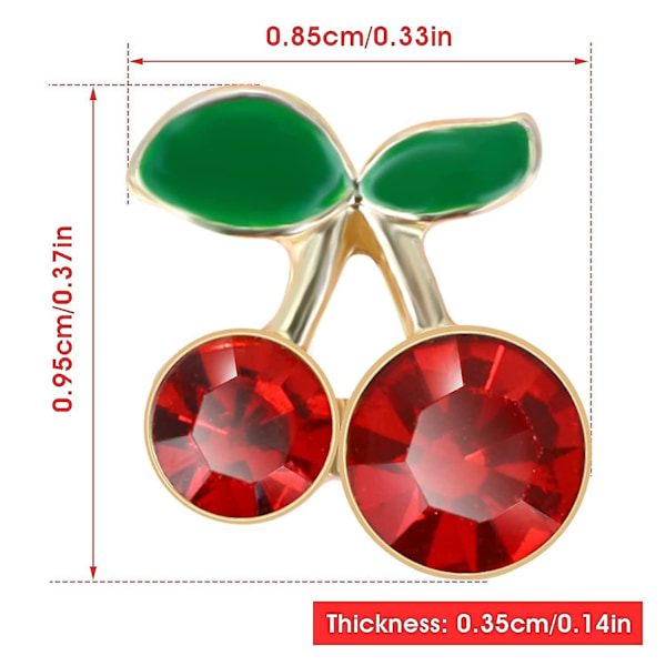 20 st 3d körsbärs nagel charms röda kawaii nagel strass konst diy kristall nagel juveler mönster nagel pärlor för flickor nagel smink telefon kläder skor b