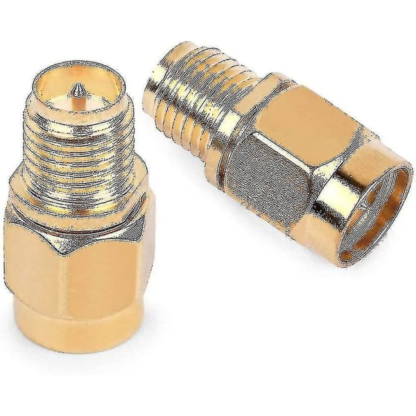 SMA hann til RP-SMA hunn RF rett kontakt gullbelagt adapter for Wi-Fi antenne repeater radiosignal forlengelseskabel 4 stk