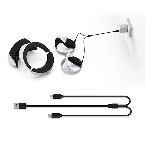 Kontroller-lader USB-ladekabelstasjon Overføringsdata Synkroniseringskabel for Ps5 Vr2