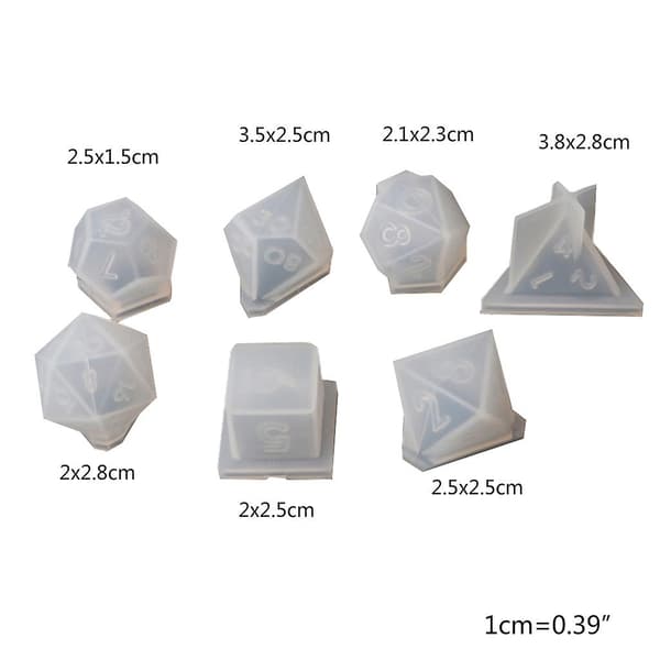 Harpiksstøbning Polyhedron Spil Terningforme Talforme Til Diy Brætspil