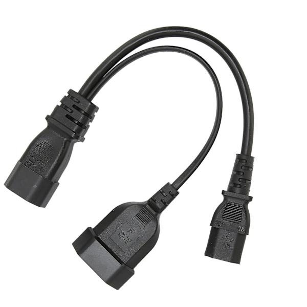 IEC320 C14 till Dual IEC320 C13 Y Splitter Strömkabel, 12.6in Längd, 10A 250V med EU-kontakt