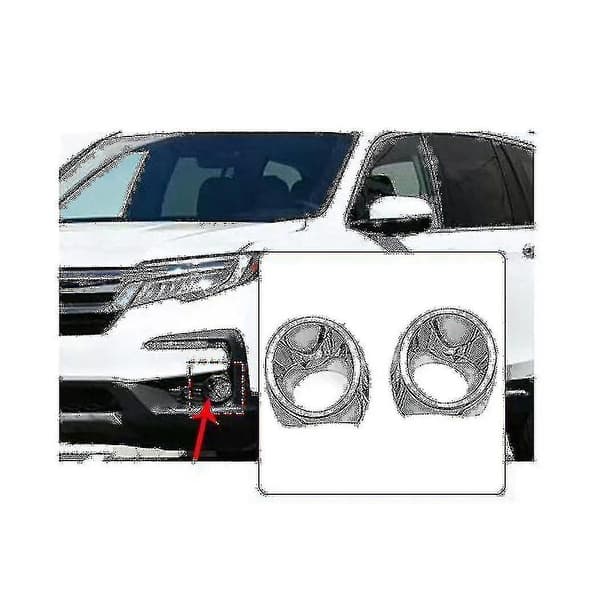 For Pilot 2019 2020 2021 Bil Krom Front Tåkelys Lampe Deksel Trim Tåkelys Bezel Dekorasjon
