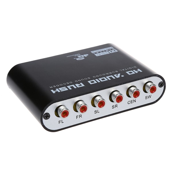 5.1 Audio Rush Digital Sound Decoder Converter - Optisk Spdif/ Coaxial Dolby Ac3 Dts Stereo(r/l) T