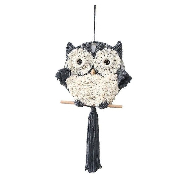 Hand Woven Owls Tapestry Pendant Dream Catchers Handmade Tassels -1