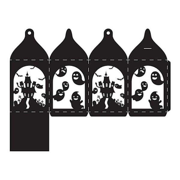 Spökpresentask Skärmaskin Handgjord Stencilform Präglingsmönster