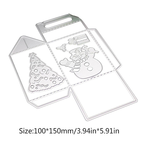Julemand æske metal skæredør stencil DIY Scrapbooking album papir kort skabelon form prægning indretning
