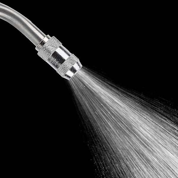 Justerbart högtrycksmunstycke i rostfritt stål med invändig gänga - finfördelande spray