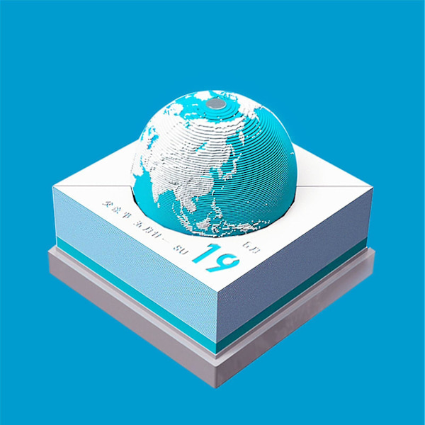Papperskalender 2022 3D Jordklotet Papperskulptur Kalender 3D Jordmodell Skrivbords Kalender Sign Present Papperskulptur