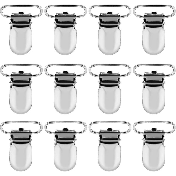 12 stykker metal sutteclips, sutteholder sutteclips 20 mm