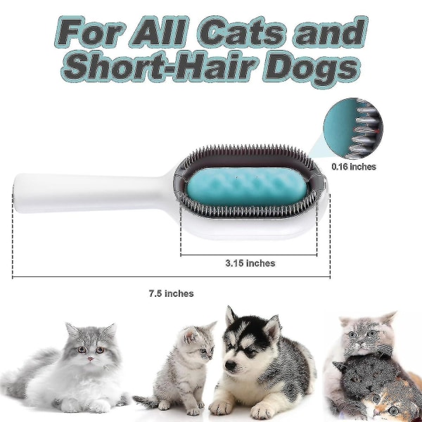 Kattehårbørste med vand, klæbrig børste 2.0 kompatibel med katte, hårfjerningskam til kæledyr med vandtank, våd kattekam, rengøringsbørste Cat -ys