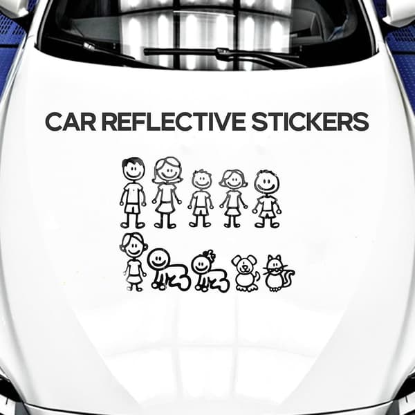 10 stk. Bilsticker med Kæledyrsbilstickers Stickers til Ow ()