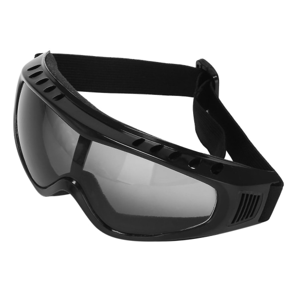 Kompatibel med Airsoft Goggles Paintball klare briller Vindstøv, svart