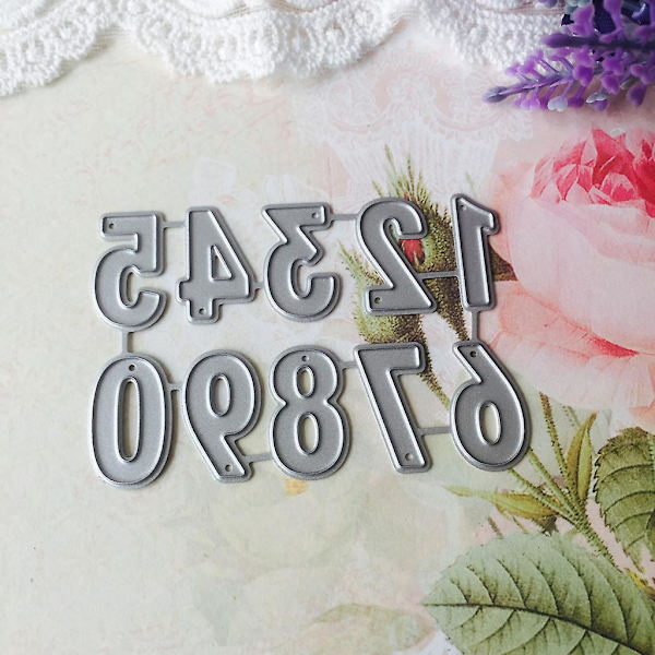 Nummer Metallskärverktyg Stencil Diy Scrapbooking Prägling Papperskort Dekor