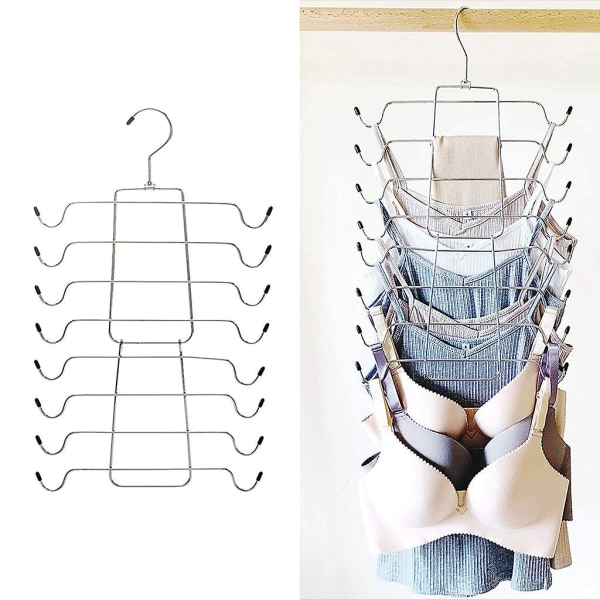 Flerlagers hopfällbar underkläder Camisole Förvaringsställ Multifunktionell Magic Hanger