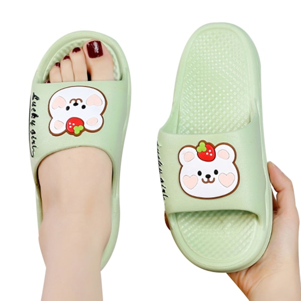 Anti-lugt kvindeslippers lette dameslippers egnet til camping indendørs gang green 39