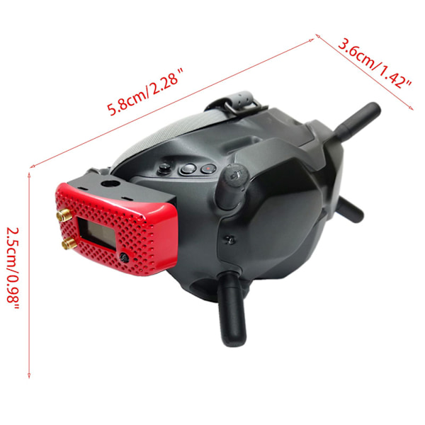Modtagermodul Montering Holder Til Fpv Briller V3.0/plus Rx Aluminium Metal