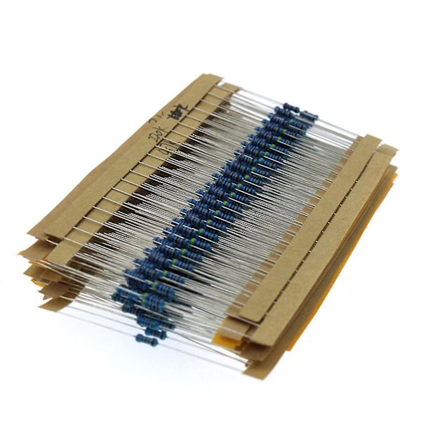 1/4w metallfilm motstander sortiment motstandssett med plast oppbevaringsboks