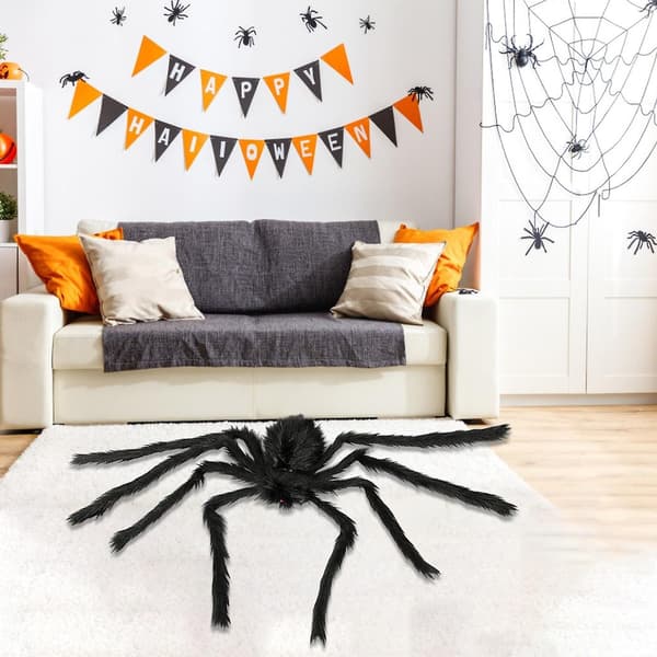 Edderkopp Halloween-festdekorasjon Spøkelseshusrekvisitt Innendørs utendørs bred