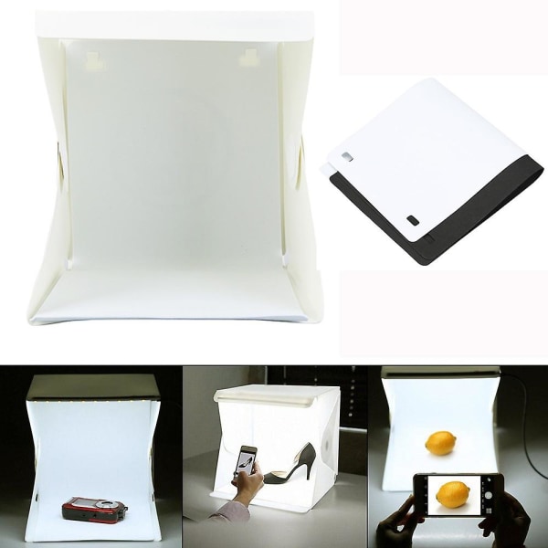 Led Light Room Fotostudie Fotografi Belysning Telt Kit Baggrund Cube Mini Box