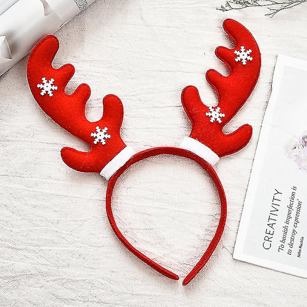 Juledekorasjoner Hodebånd Hodebånd red snowflake antlers