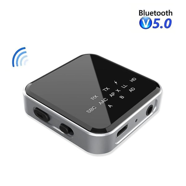 2 in 1 Bluetooth -vastaanotin lähetin Bluetooth V5.2 +tx 250mah 3,5 mm televisio Tietokone Auton äänisovitin