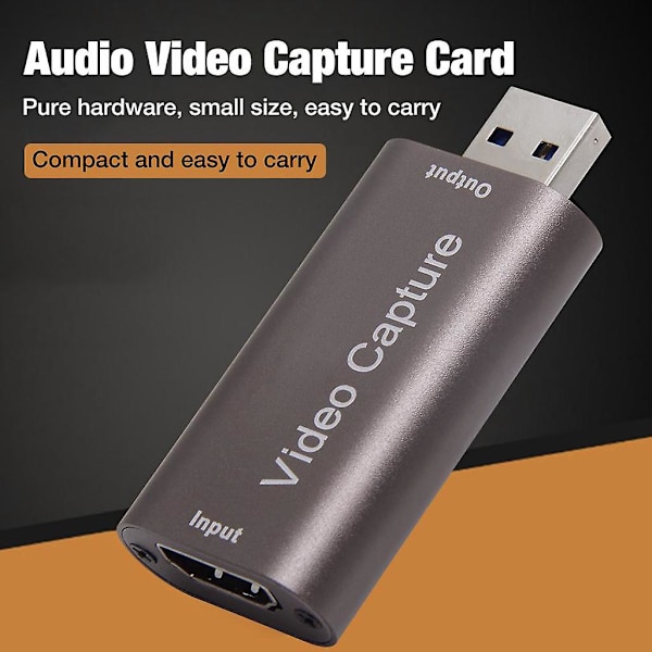 4k 1080p HDMI-yhteensopiva pelivideokaappauskortti USB 3.0 suoratoistoon