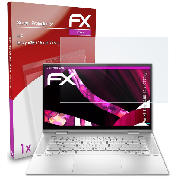 atFoliX Panzerfolie kompatibel med HP Envy x360 15-es0775ng Glasskydd 9H Skyddspanel