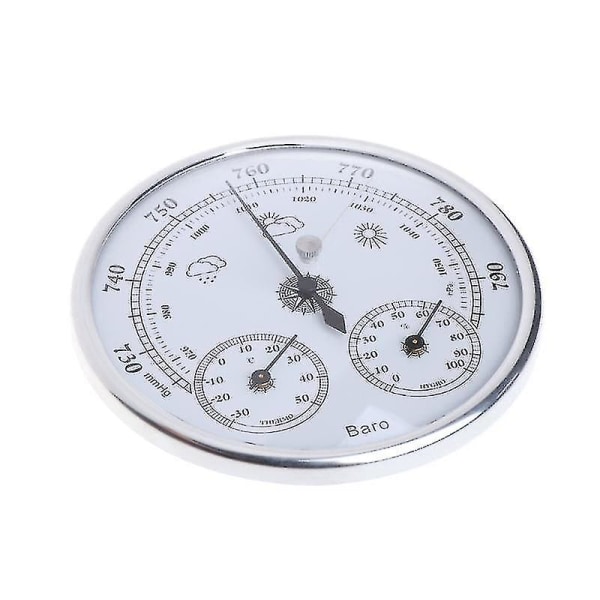 Husholdningsværstasjon Barometer Termometer Hygrometer Veggmontert 4x7a