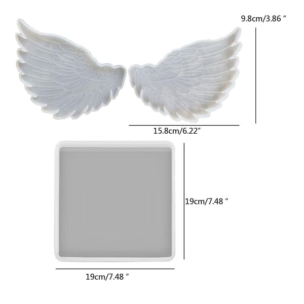 Resin Silikonform Engel Ving Form Krystall Epoxy Form For Diy Resin Støping