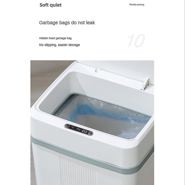 18L Automatisk soptunna för kontor, kök, badrum, toalett, soptunna med automatisk induktion