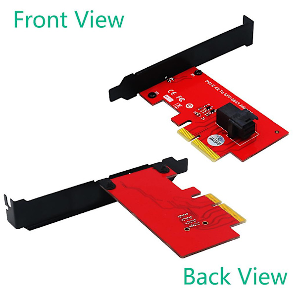 SFF 8643 till PCIe 4x adaptermodul 2,5 tum U.2 PCIe-nvme 36-stifts SSD-konverterkort stationär dator för Windows 10/8