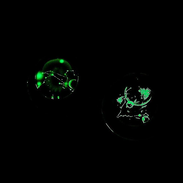 Veeki Halvmåne i Rostfritt Stål med 12 Stjärnbilder Zodiactecken Lysande Hänge Halsband Glöder i Mörkret, Jungfrun