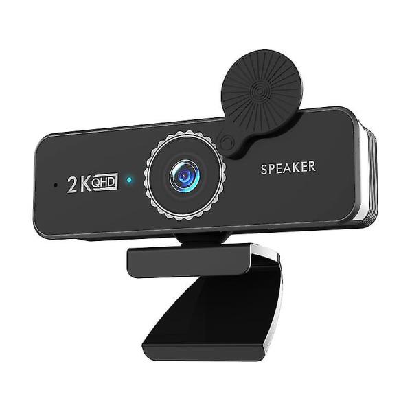 1440p HD-webbkamera Datorwebbkamera med mikrofon USB pc-webbkamera 120-graders vidvinkel med dubbla högtalare Gratis enhet för inspelning av samtalskonferenser