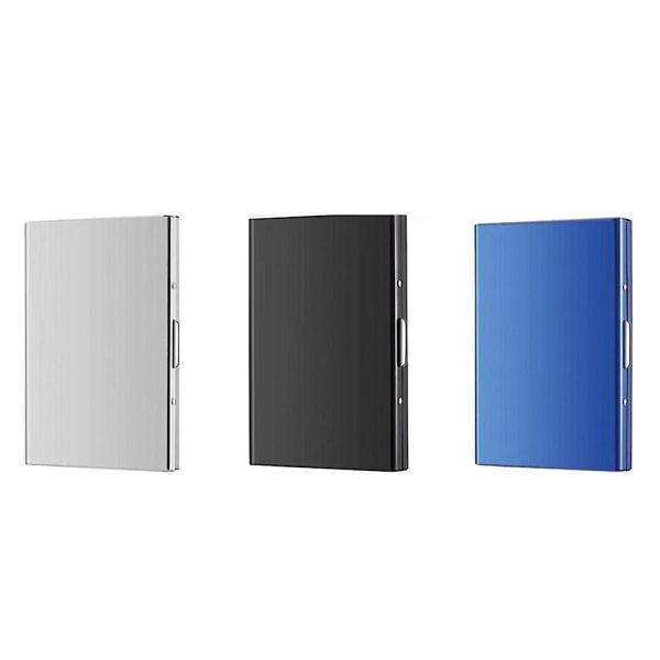 3-pack metall kreditkortshållare med 6 kortplatser Rostfritt stål Rfid blockerande case Pr