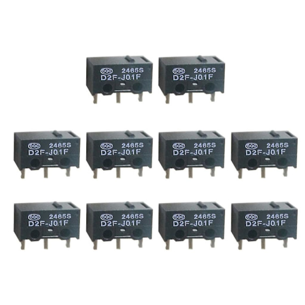 10 kpl D2f-j01f Musta Piste Musta Kuorelle Hiiri Mikrokytkin 3-pin