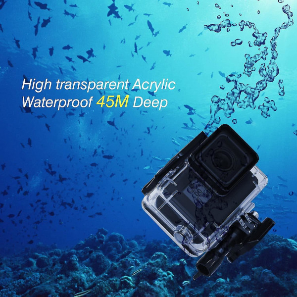 Vattentätt case för Gopro Hero6/5 Svart vattentätt skyddshus för dykning med snabbmonteringsuttag Tillbehör för Gopro Hero 6 Hero 5 C