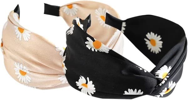 2PCS Kvinners Hår Hodebånd Boho Hodebånd med Slips Knute Hår Sjal Hår Tilbehør Sklisikker Stoff He