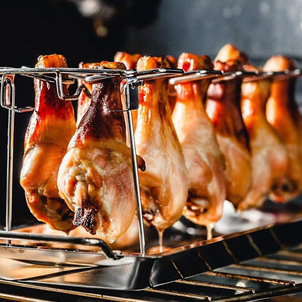 Rustfrit Stål Kyllingevinge Ben Stativ Grillholder Til BBQ Fest