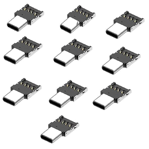 10 stk. USB-C 3.1 Type C til USB OTG-adapterkontakt støttet for Type-C-aktivert smarttelefon USB Fla