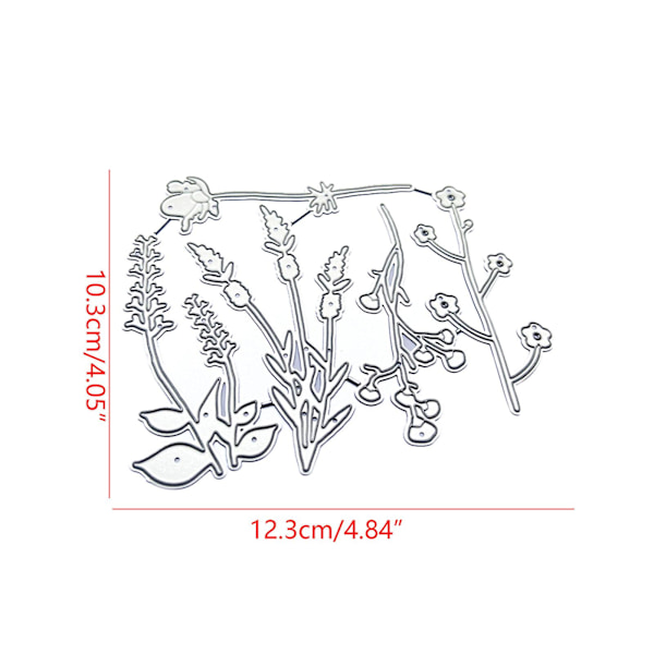 1 set blommande blomma gräs metallskärningsformar vild växt präglingsstencil gör-det-själv-skrapbok gratulationskort albummall