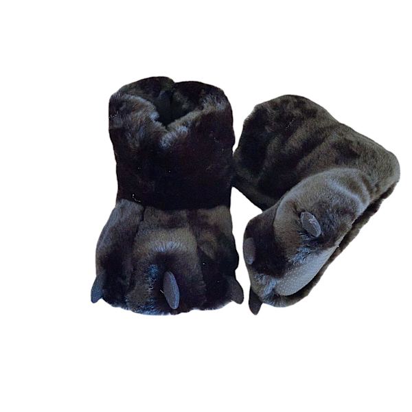 Plushtofflor med tassdesign