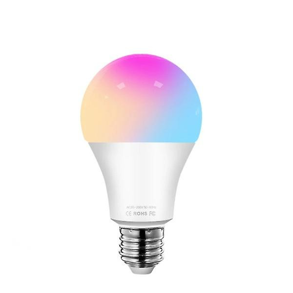 ??Tuya WiFi älykäs lamppu E27 RGB LED-lamppu himmennettävä älykäs elämäsovelluksen kaukosäädin ??